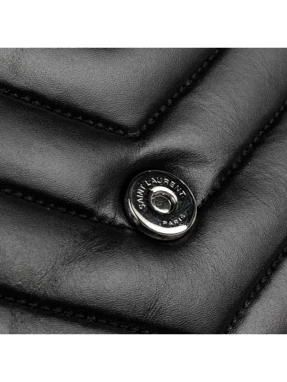 Saint Laurent Paris Lou Shoulder Bag Leather Black - Picture 8 of 12